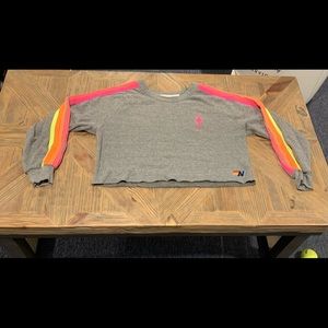 Aviator nation women’s cropped sweatshirt. Size large.
